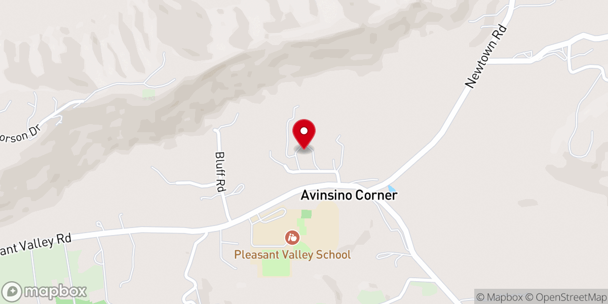 Map showing location of Pleasant Valley Grange #675