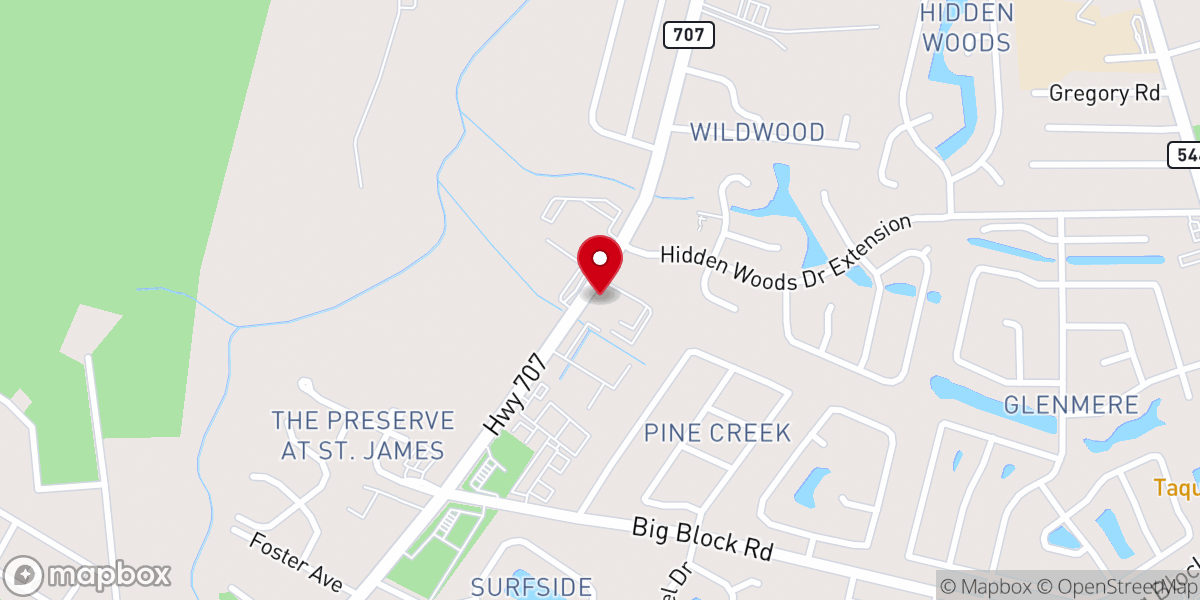 Map showing location of All Souls Waccamaw Unitarian Universalist Church