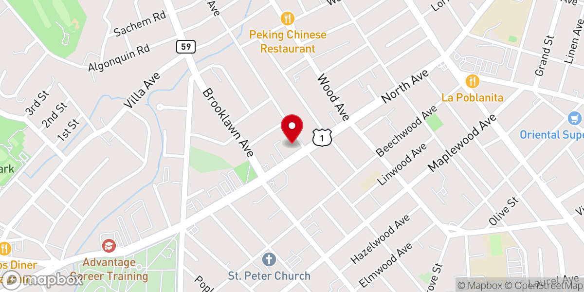Map showing location of United Church of Christ