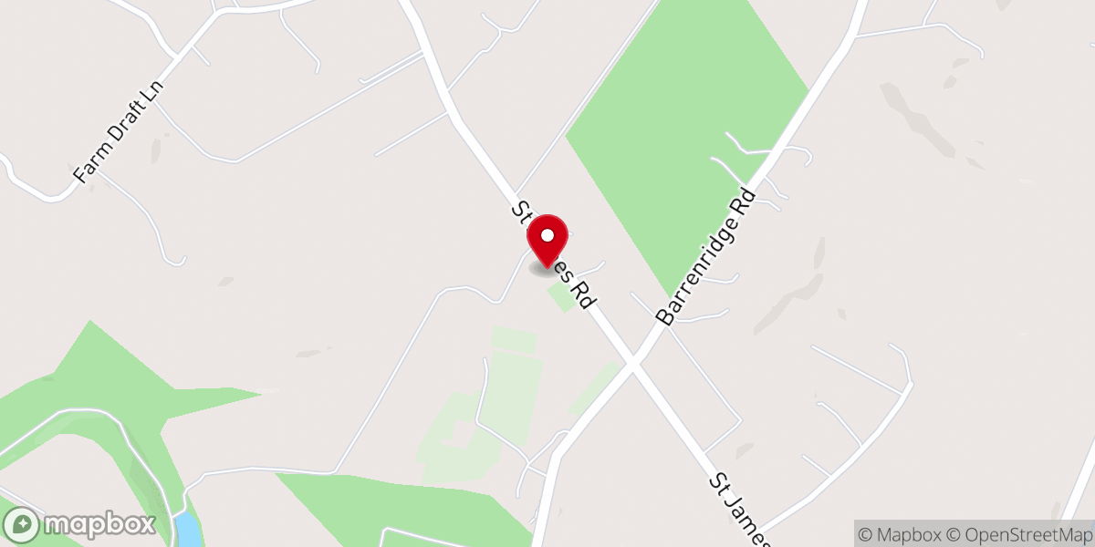 Map showing location of St James Lutheran Church