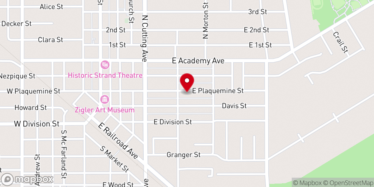 Map showing location of Evergreen Presbyterian Ministries