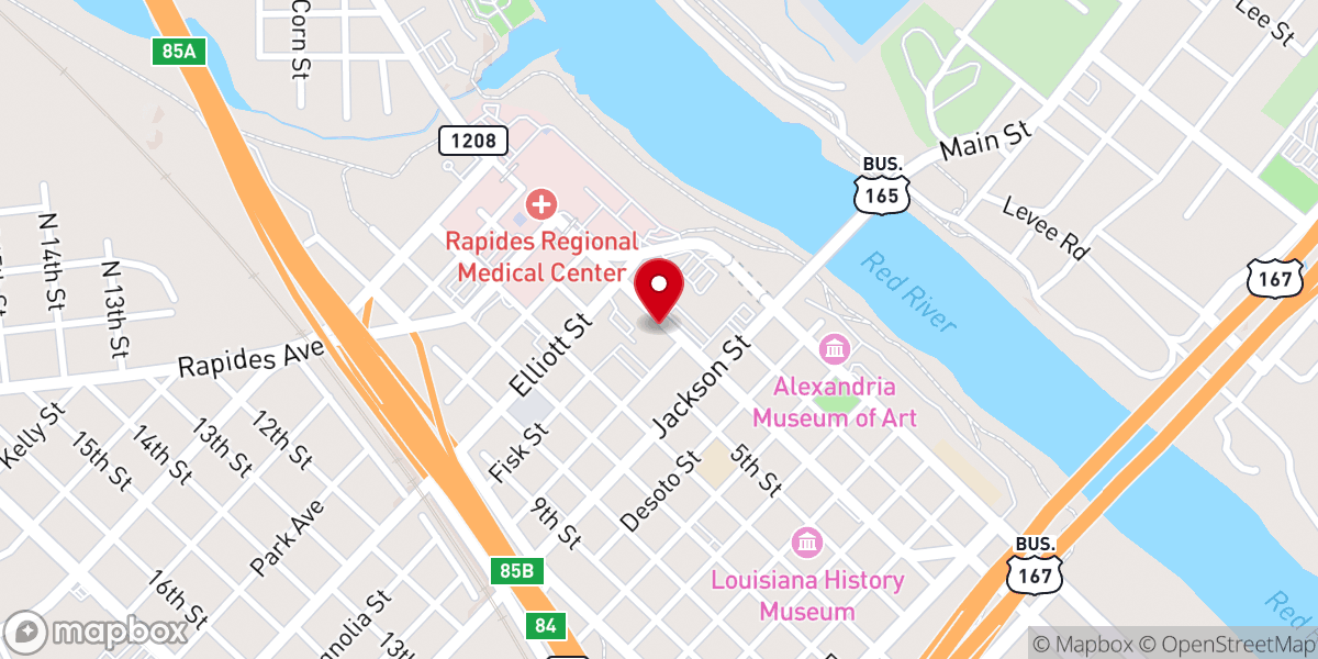 Map showing location of St. Francis Xavier Cathedral