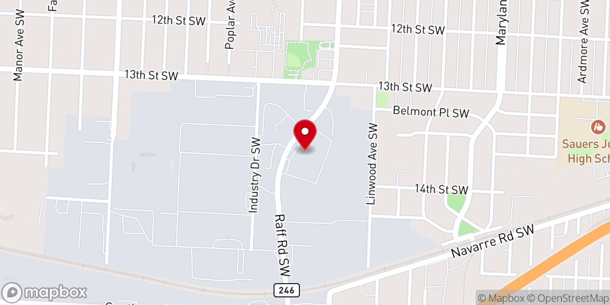 Map showing location of Habitat for Humanity ReStore, Canton