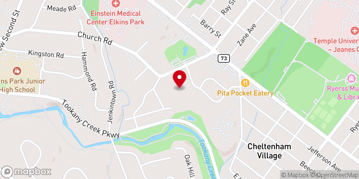 Map showing location of Grace Pentecostal Church