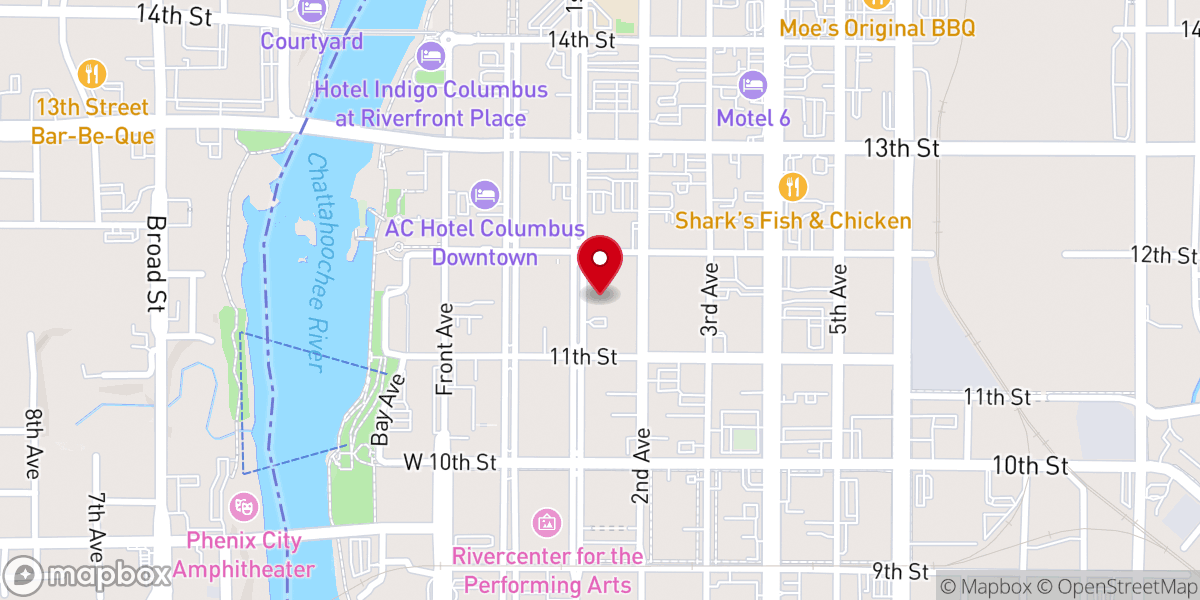 Map showing location of Trinity Episcopal Church