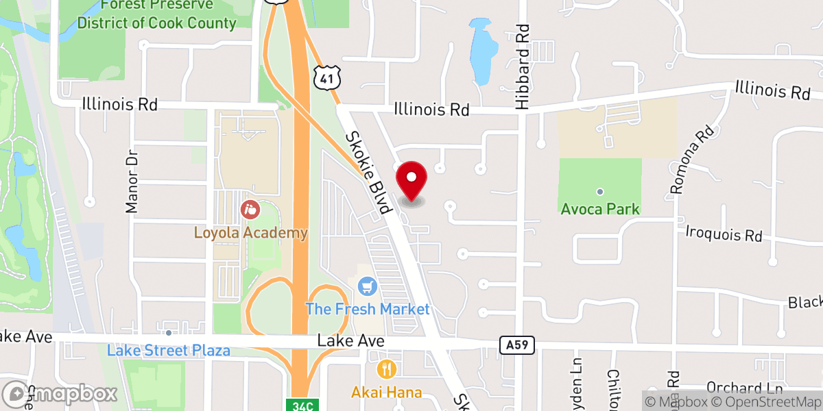 Map showing location of Skokie Valley Baptist Church