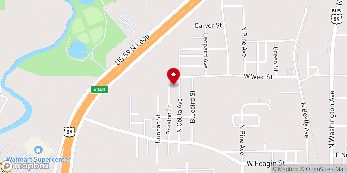 Map showing location of Macedonia Missionary Baptist Church