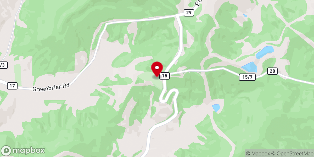 Map showing location of Mount Olive Baptist Church