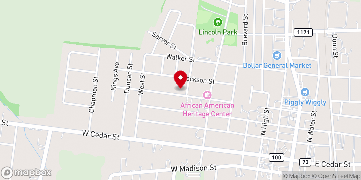 Map showing location of Greater Taylor Chapel