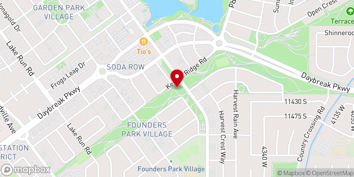 Map showing location of Founders' Park