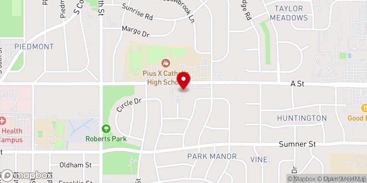 Map showing location of Holy Trinity Episcopal Church