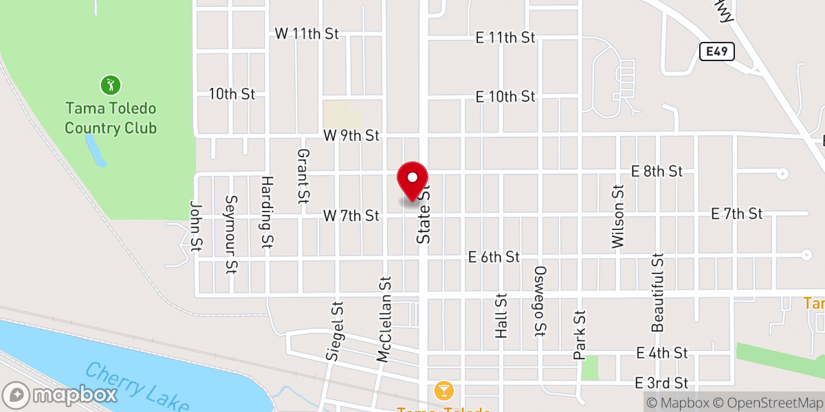 Map showing location of Reformed Baptist Church
