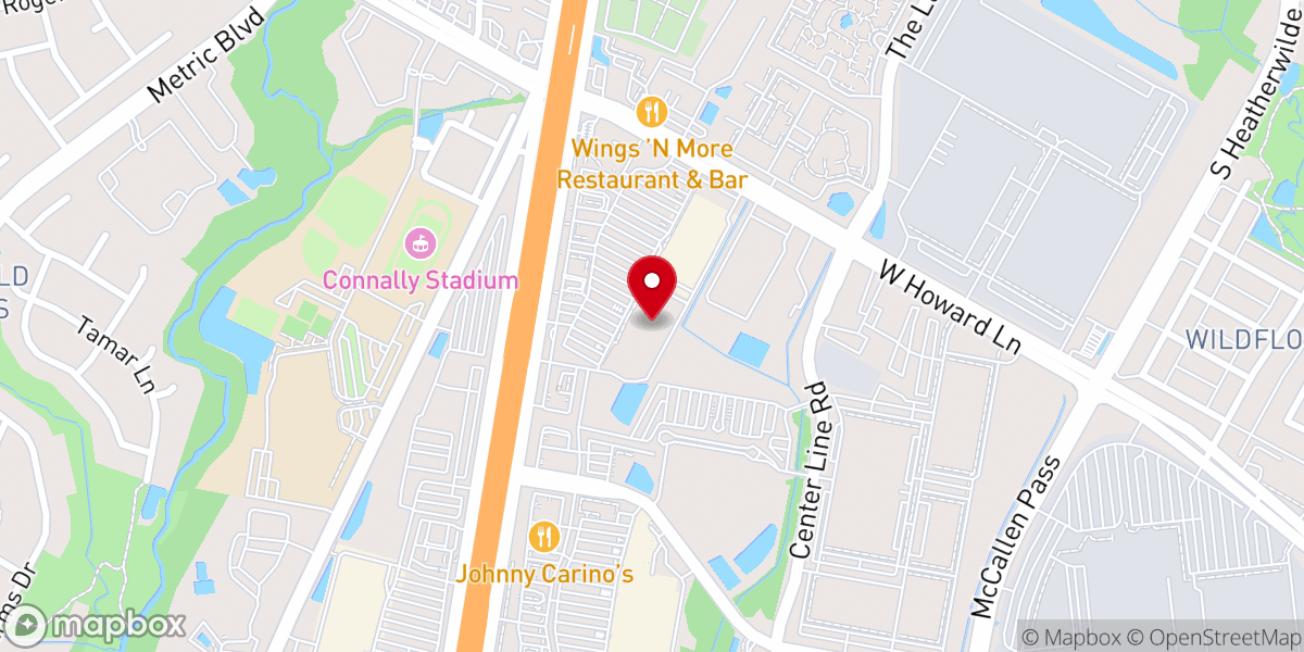 Map showing location of Life.Church Austin