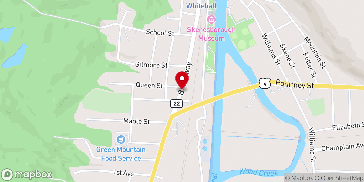 Map showing location of Out of the Box Worship Center