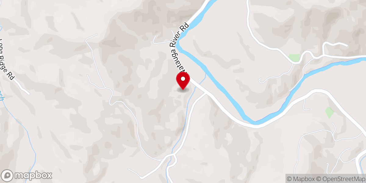 Map showing location of Valle Crucis Vineyard