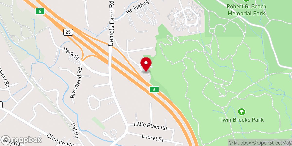 Map showing location of Church of Christ