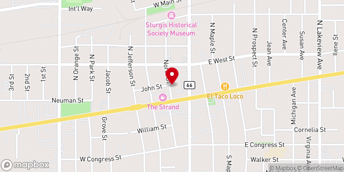Map showing location of Christian Fellowship Center