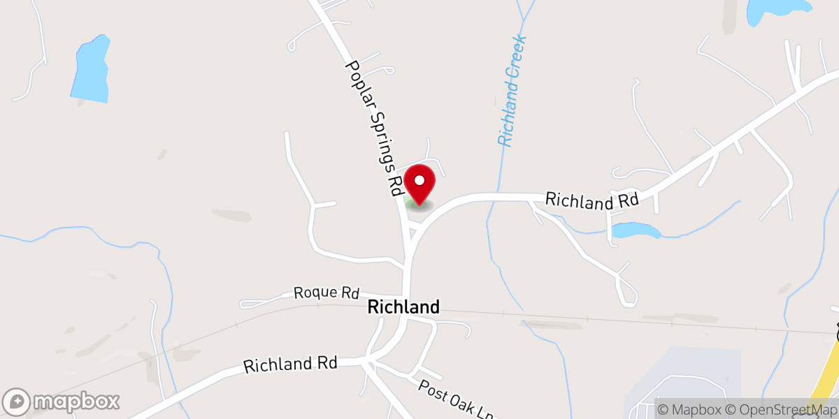 Map showing location of Rock Springs United Methodist Church