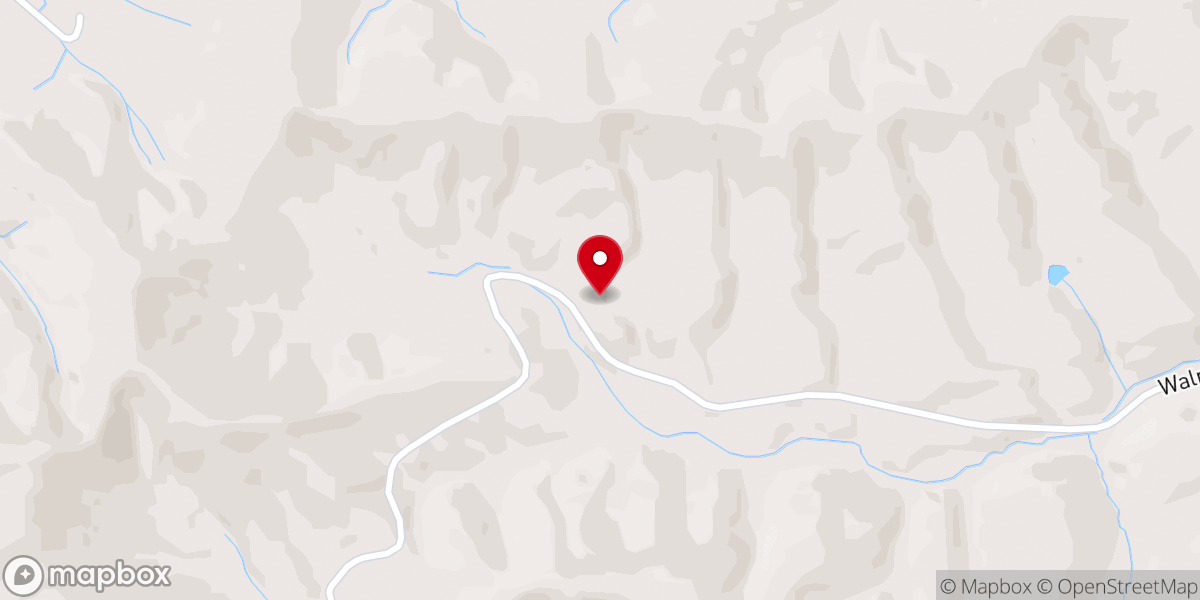 Map showing location of Walnut Branch Church