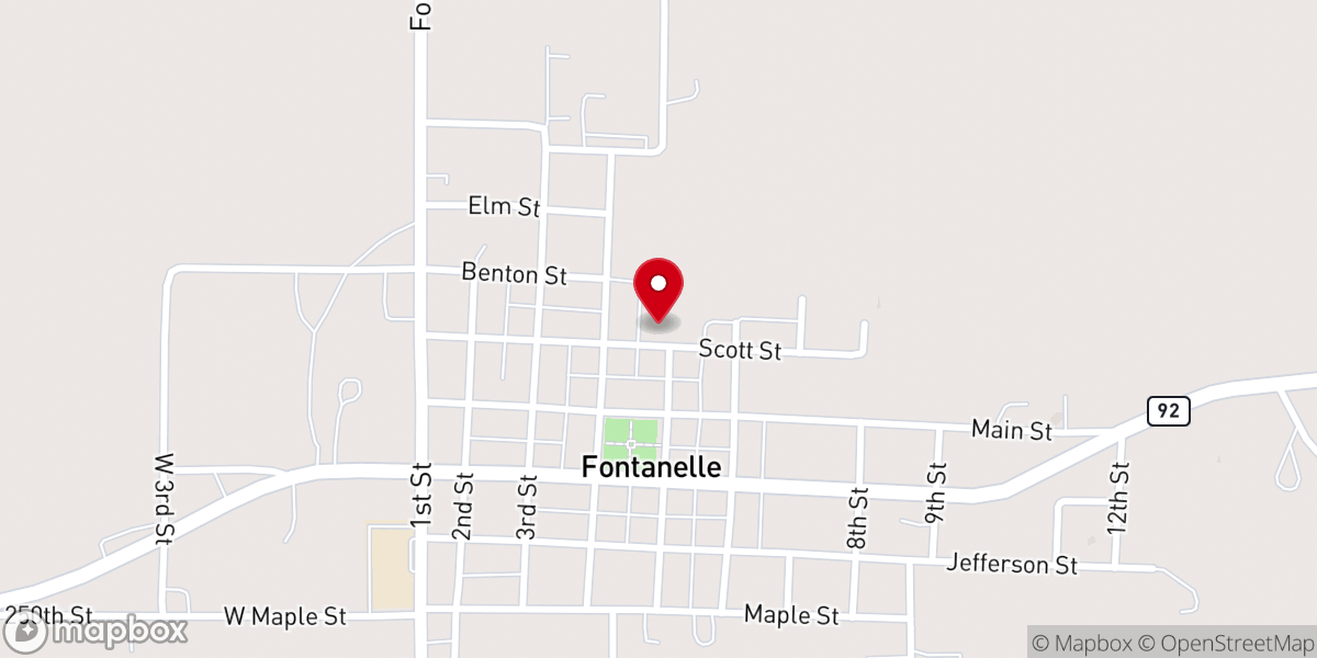 Map showing location of Emmanuel Lutheran Church