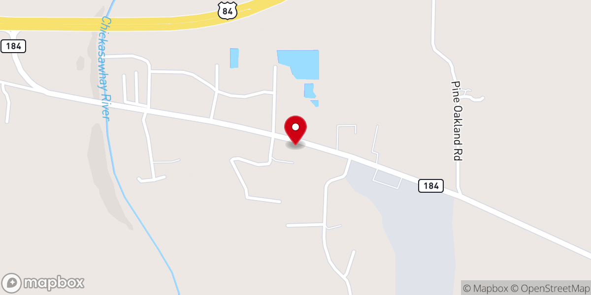 Map showing location of Alpha & Omega Holiness Church