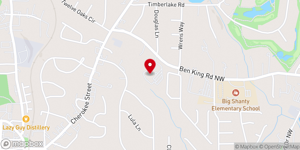 Map showing location of Kennesaw Church