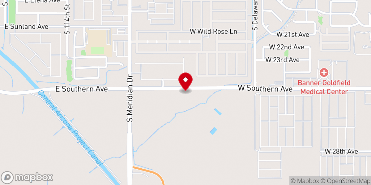 Map showing location of Community Worship at Desert Harbor