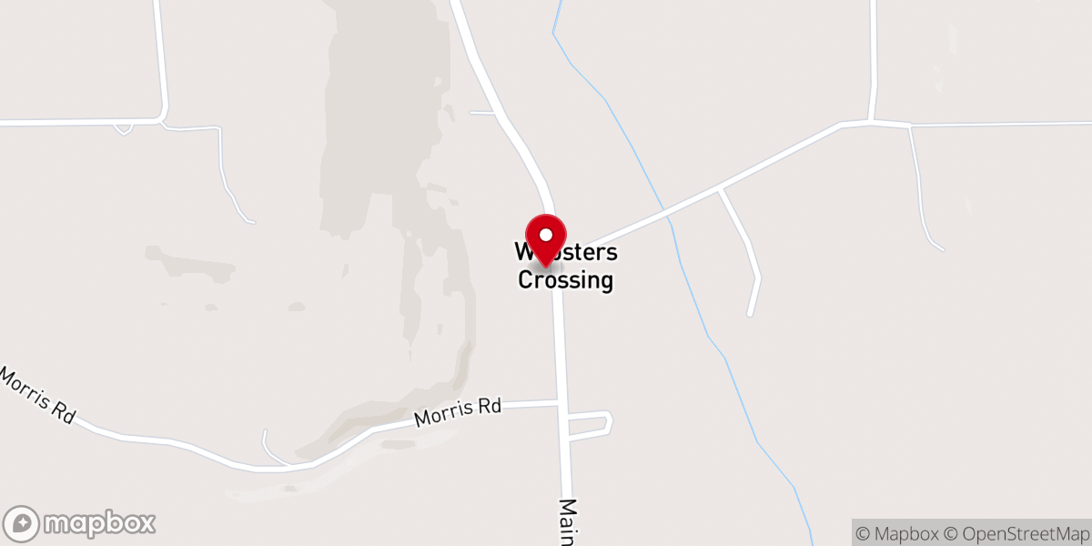 Map showing location of Webster Crossing United Methodist