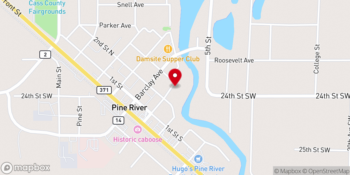 Map showing location of Riverview Church