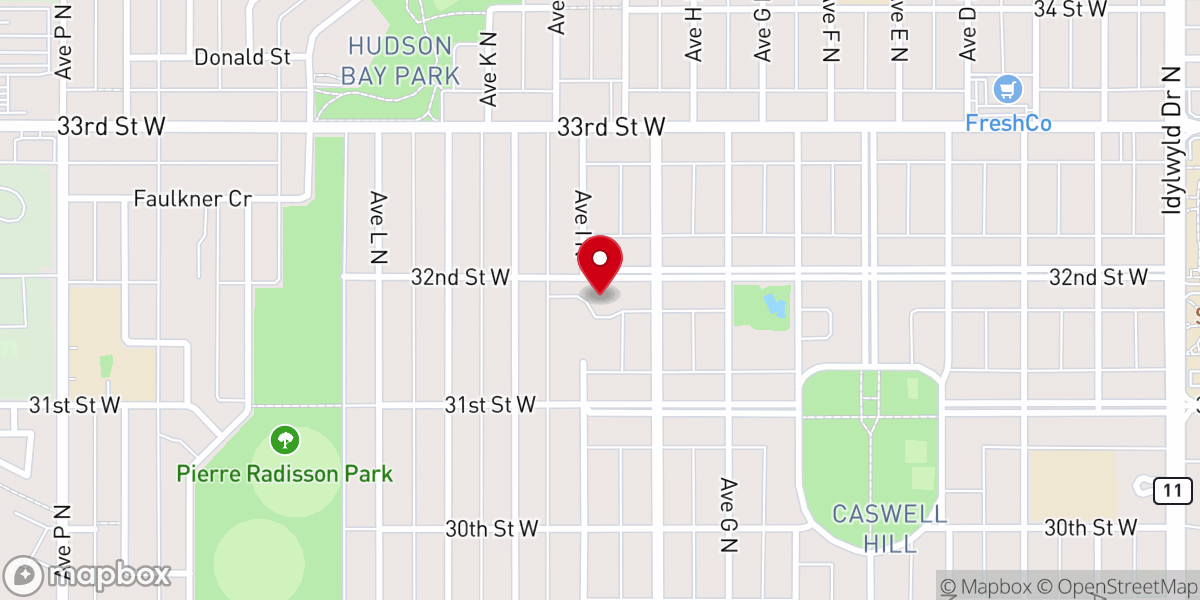 Map showing location of Hope Fellowship Church