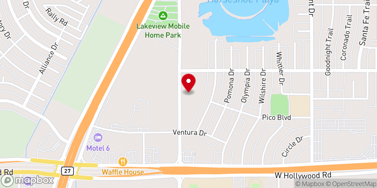 Map showing location of Amarillo Fellowship Church