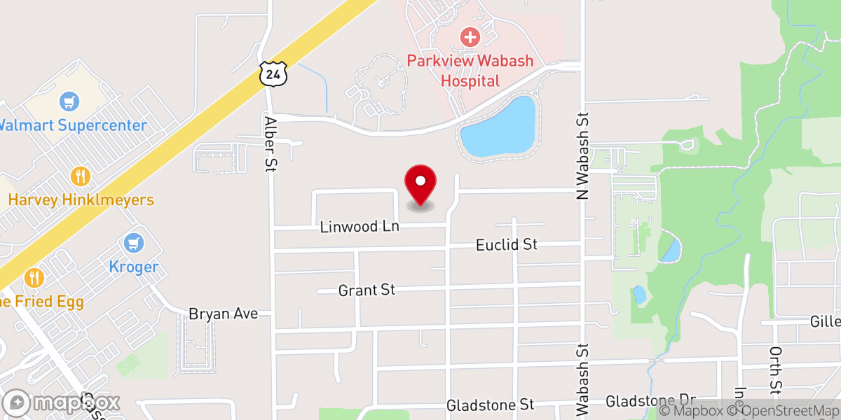 Map showing location of Faith Baptist Church