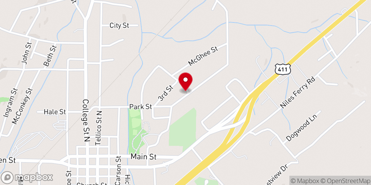 Map showing location of Goodfriend Missionary Baptist Church