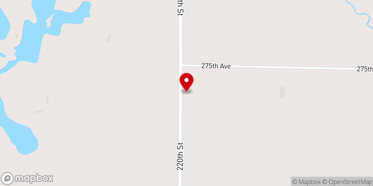 Map showing location of Laketown Lutheran Church