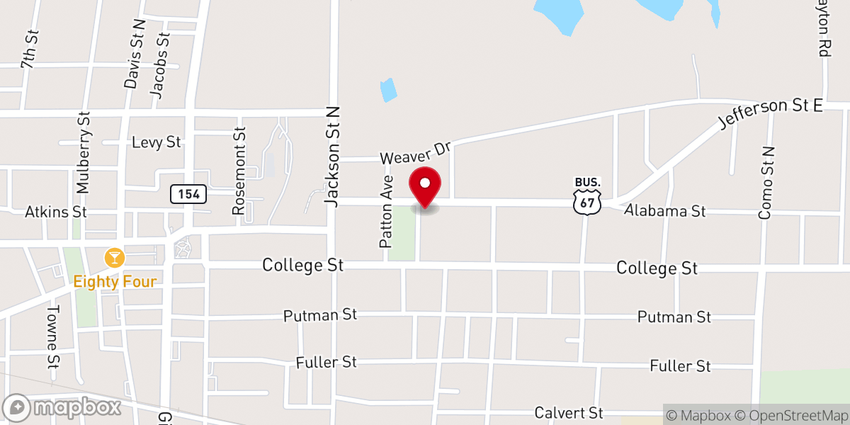 Map showing location of Hope Family Fellowship