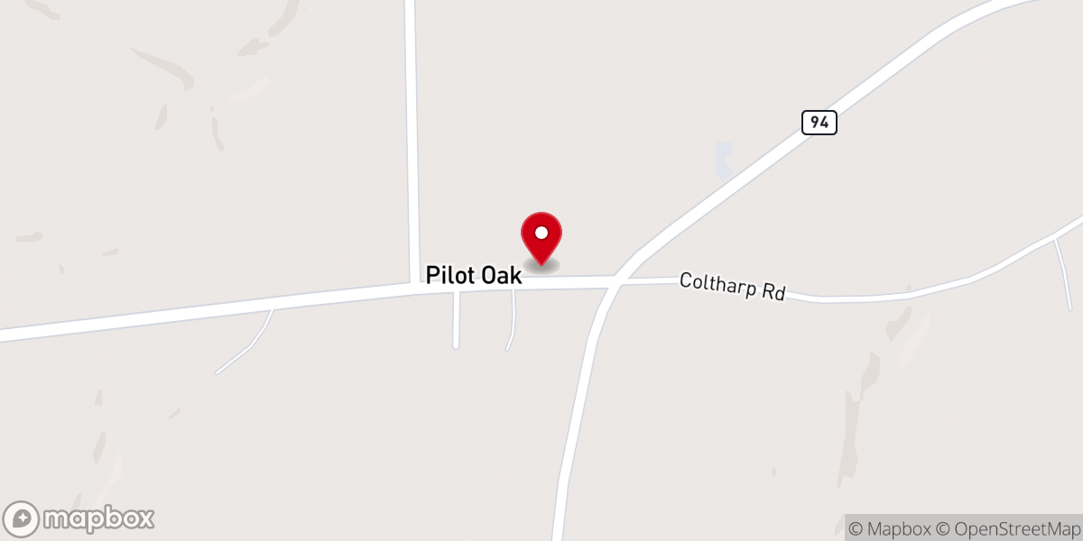 Map showing location of Pilot Oak Church of Christ
