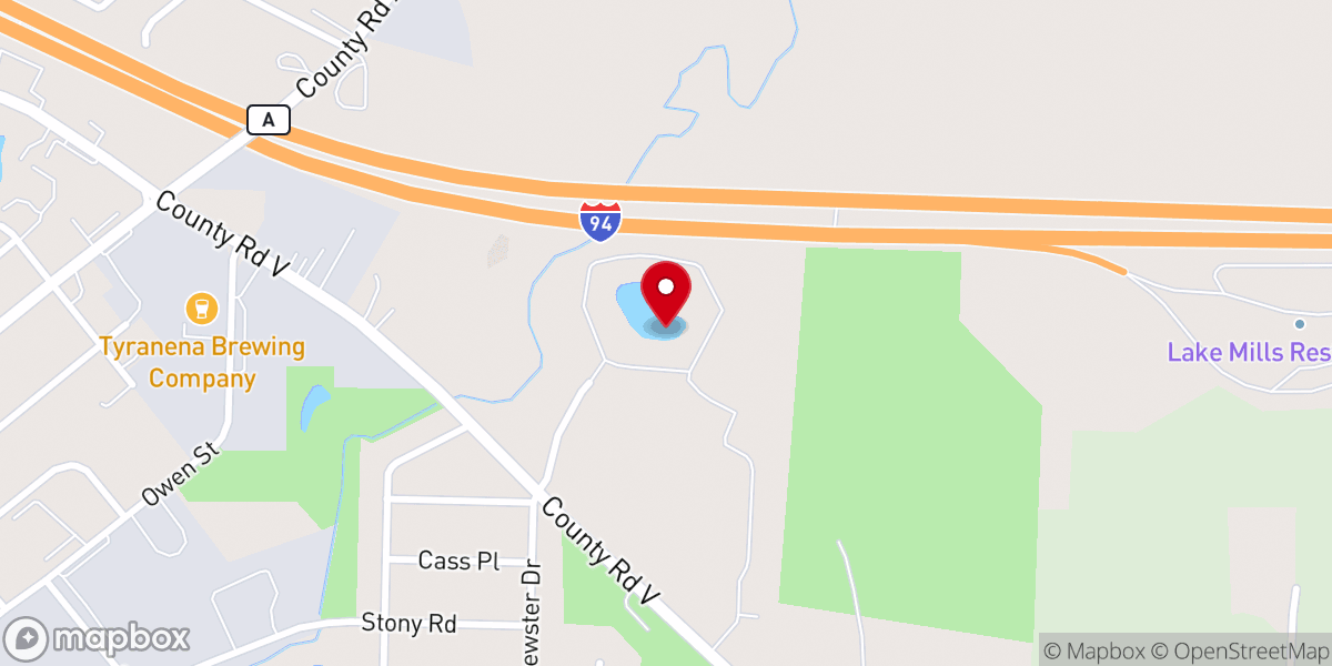 Map showing location of Rock Creek Apartments