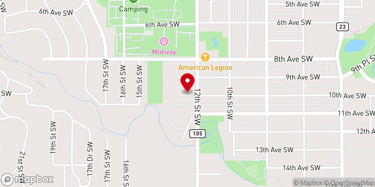 Map showing location of Cedar River Church of Christ