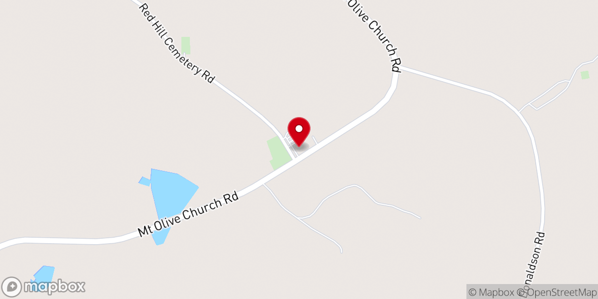 Map showing location of Mount Olive Church of the Nazarene