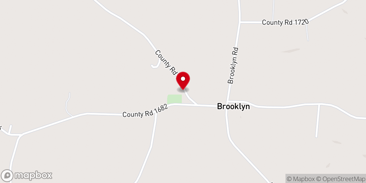 Map showing location of Brooklyn Cumberland Presbyterian Church