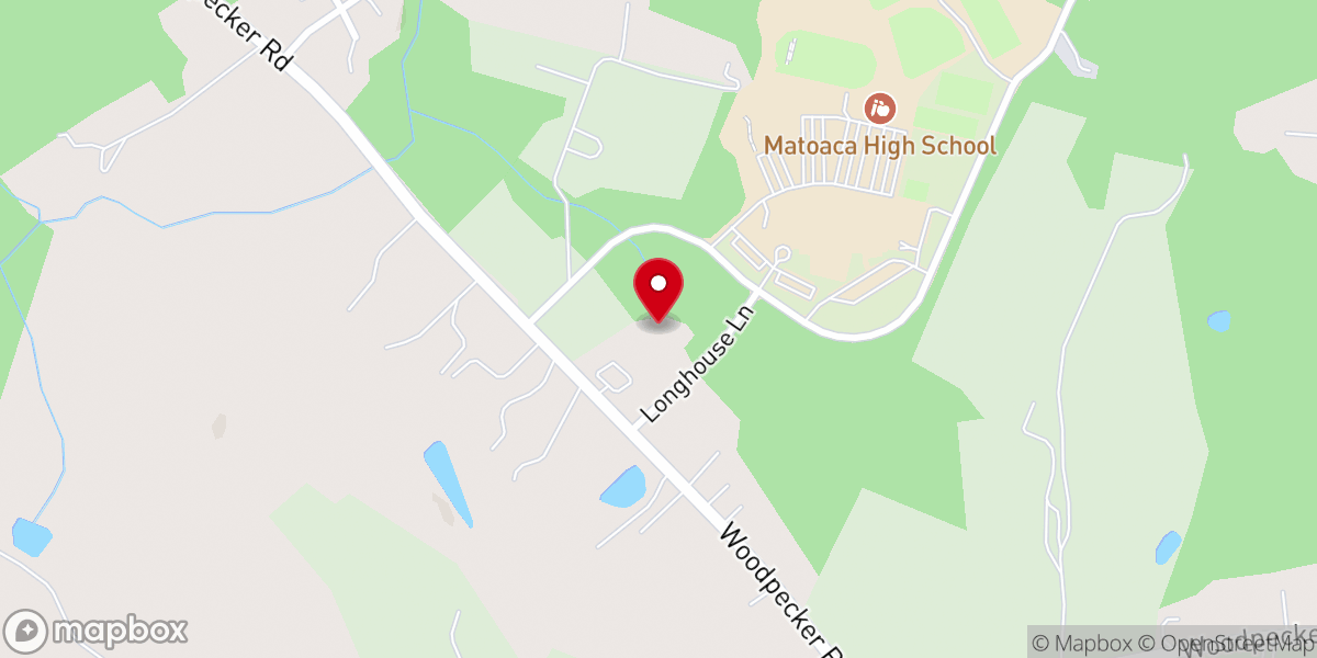 Map showing location of New Hope Baptist Church