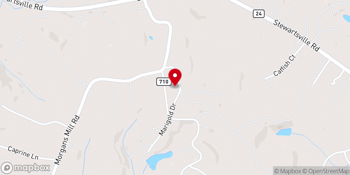 Map showing location of Southside Baptist Church