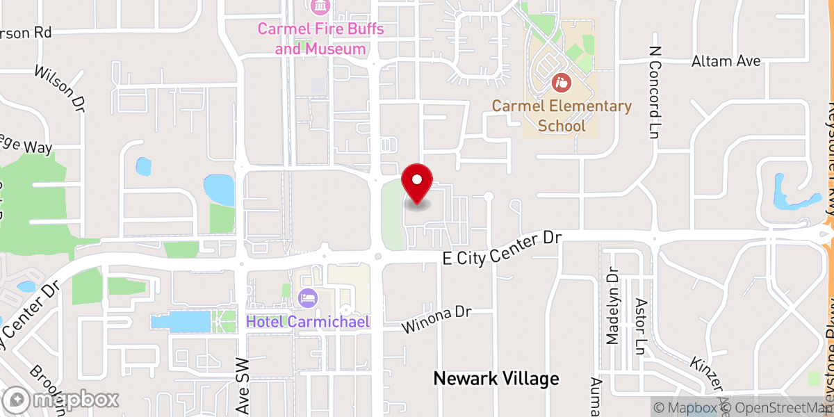 Map showing location of Carmel United Methodist Church
