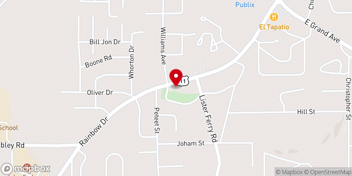 Map showing location of Old Harmony Baptist Church