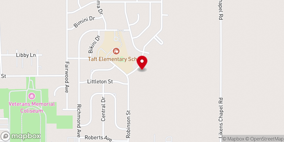 Map showing location of Fairpark Community Baptist Church