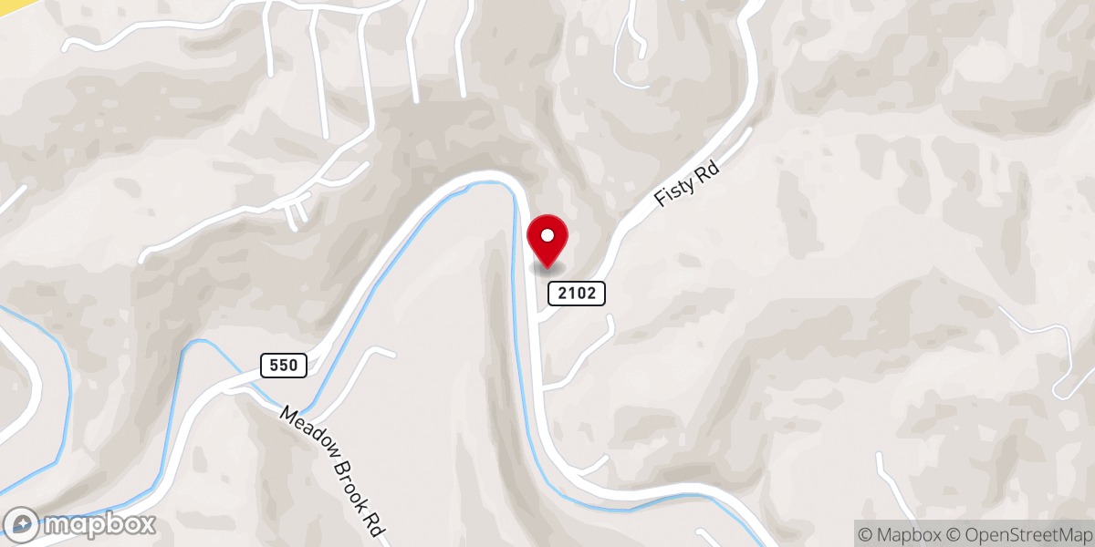 Map showing location of Philadelphia Regular Primitive Baptist Church