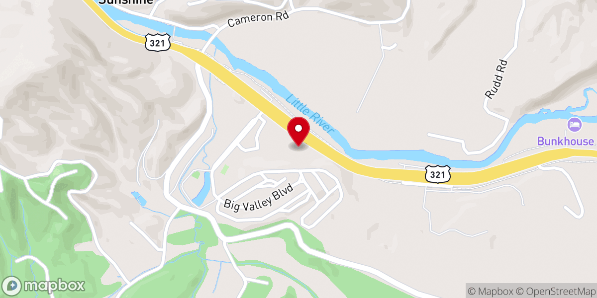 Map showing location of Kinzel Springs Baptist Church