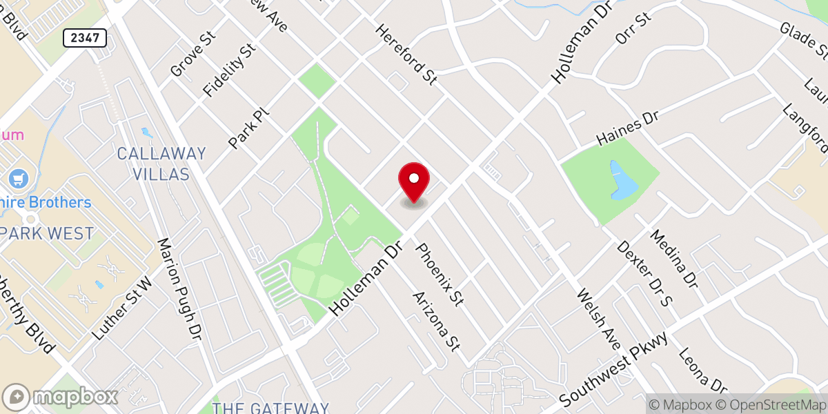 Map showing location of St Matthews Baptist Church