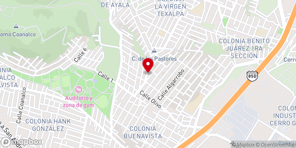 Map showing location of Templo Yeshua Amashiaj