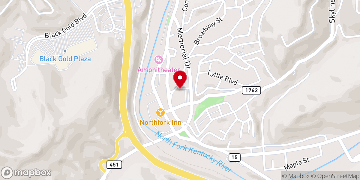 Map showing location of Consolidated Baptist Church